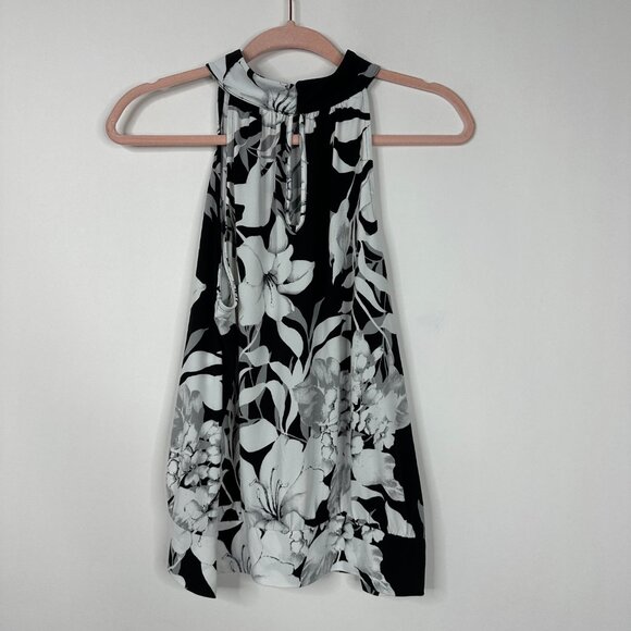 NWT White House Black Market Sleeveless Shirred Halter Top Roma Lily L - Picture 3 of 10